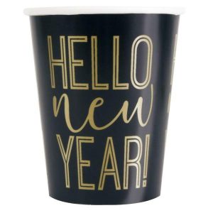 Party Cups |  8 Pack Roaring New Year Paper Cups – 270Ml Party Cups Party Cups