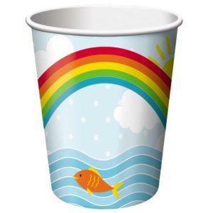 Party Cups |  8 Pack Shower Noahs Ark Cups Paper – 266Ml Party Cups Party Cups