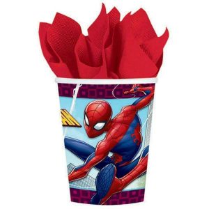 Party Cups |  8 Pack Spiderman Webbed Wonder Paper Cups – 266Ml Party Cups Party Cups