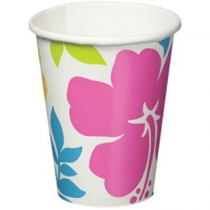 Party Cups |  8 Pack Summer Hibiscus Cups – 266Ml Party Cups Party Cups