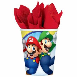 Party Cups |  8 Pack Super Mario Brothers Cup – 266Ml Party Cups Party Cups