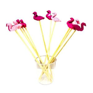 Party Drink Accessories |  12 Pack Pink Flamingo Fruit Pick Party Drink Accessories Party Drink Accessories