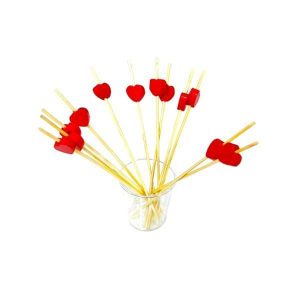 Party Drink Accessories |  12 Pack Red Heart Fruit Pick Party Drink Accessories Party Drink Accessories