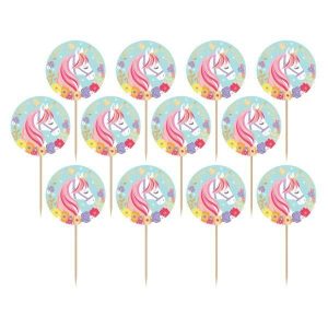 Party Drink Accessories |  24 Pack Magical Unicorn Foil Picks Party Drink Accessories Party Drink Accessories