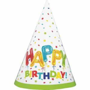 Party Hats |  8 Pack Happy Birthday Party Hats Party Favors Party Hats