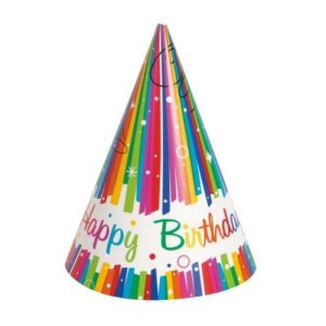 Party Hats |  8 Pack Rainbow Ribbons Party Hats Party Favors Party Hats