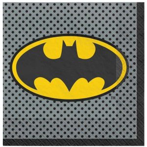 Party Napkins |  16 Pack Batman Heroes Unite Serviette Lunch Napkins Party Napkins Party Napkins