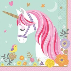 Party Napkins |  16 Pack Magical Unicorn Lunch Napkins Party Napkins Party Napkins