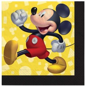 Party Napkins |  16 Pack Mickey Mouse Forever Beverage Napkins Party Napkins Party Napkins