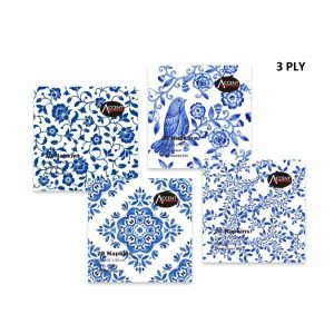 Party Napkins |  20 Pack All About Blue 3 Ply Napkins – 33Cm X 33Cm Party Napkins Party Napkins