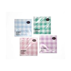 Party Napkins |  20 Pack Gingham Pattern 2 Ply Napkin – 33Cm X 33Cm Party Napkins Party Napkins