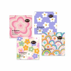 Party Napkins |  20 Pack Groovy Style 2 Ply Napkins – 33Cm X 33Cm Party Napkins Party Napkins