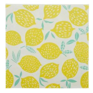 Party Napkins |  20 Pack Yellow Lemon 3 Ply Napkin – 33Cm Party Napkins Party Napkins