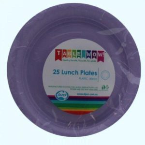 Party Plates |  25 Pack Lavender Reusable Lunch Plates – 18Cm Party Plates Party Plates