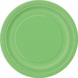 Party Plates |  8 Pack Lime Green Paper Plates – 18Cm Party Plates Green