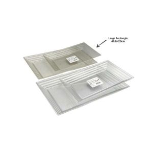 Party Platters & Trays |  Large Rectangle Glitter Reusable Serving Tray – 40Cm X 28Cm Catering Supplies Party Platters & Trays