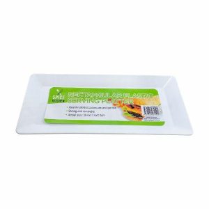 Party Platters & Trays |  Rectangular Plastic Serving Platter – 39Cm X 18Cm Catering Supplies Party Platters & Trays