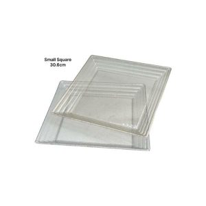 Party Platters & Trays |  Small Square Glitter Reusable Serving Tray – 30Cm Catering Supplies Party Platters & Trays