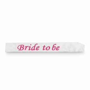 Party Sashes |  Flashing White With Pink Text Bride To Be Sash Birthday Party Supplies Party Sashes