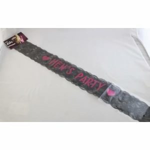 Party Sashes |  Hens Party Black Lace Sash Birthday Party Supplies Black