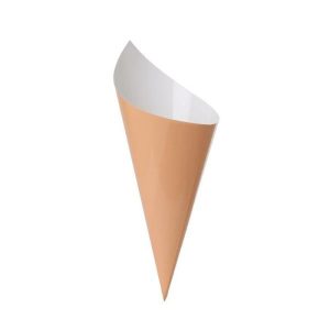 Popcorn Cups |  10 Pack Peach Paper Snack Cone Catering Supplies Orange