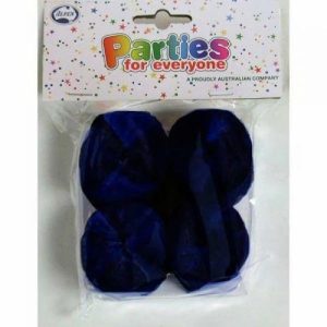 Streamers |  4 Pack Navy Blue Crepe Streamers – 3.5Cm X 13M Party Decorations Streamers