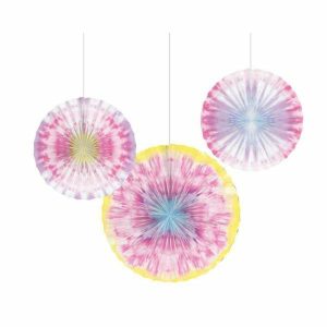 Table Centrepieces |  3 Pack Tie Dye Happy Birthday Centerpiece Party Decorations Table Centrepieces