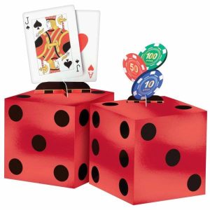 Table Centrepieces |  4 Pack Roll The Dice Casino Table Decorating Centrepiece Kit Party Decorations Table Centrepieces