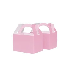 Treat Bags & Boxes |  10 Pack Pastel Pink Lunch Box – 12.5Cm X 13.5Cm X 8.5Cm Catering Supplies Treat Bags & Boxes