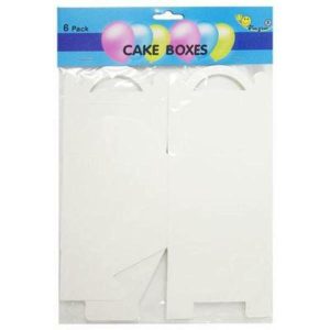 Treat Bags & Boxes |  6 Pack White Cake Boxes Catering Supplies Treat Bags & Boxes