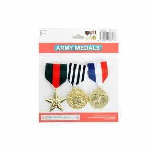 Trophies & Medals |  3 Pack Army Medals Party Favors Trophies & Medals