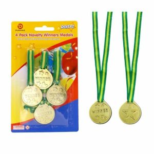 Trophies & Medals |  4 Pack Novelty Winners Medals Party Favors Trophies & Medals