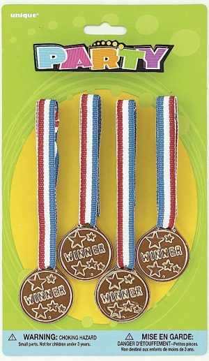 Trophies & Medals |  4 Pack Toy Winners Medals Party Favors Trophies & Medals