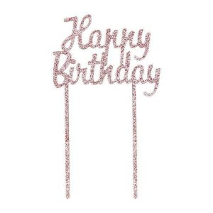 Cake & Cupcake Toppers |  Hbd Pink Cake Topper – 19Cm X 11Cm Baking Cake & Cupcake Toppers