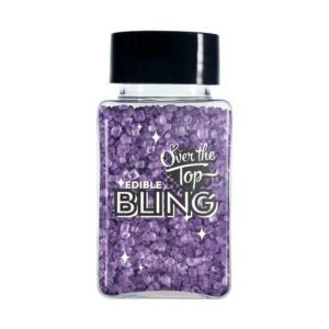 Edible Toppings |  Over The Top Edible Bling Purple Sanding Sugar – 80G Baking Edible Toppings