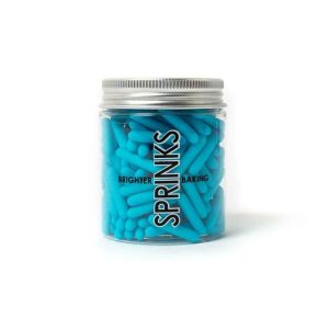 Edible Toppings |  Sprinks Matte Turquoise Rods – 70G Baking Edible Toppings