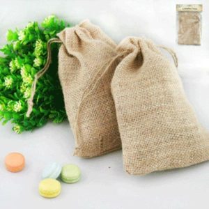 Eco-Friendly Party Supplies |  2 Pack Hessian Bags – 15Cm X 20Cm Eco-Friendly Party Supplies Eco-Friendly Party Supplies