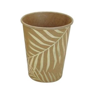 Eco-Friendly Party Supplies |  6 Pack Gold Palm Leaves Kraft Paper Cups – 266Ml Eco-Friendly Party Supplies Eco-Friendly Party Supplies