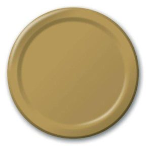 Party Plates |  24 Pack Glittering Gold Lunch Paper Plates – 18Cm Party Plates Gold