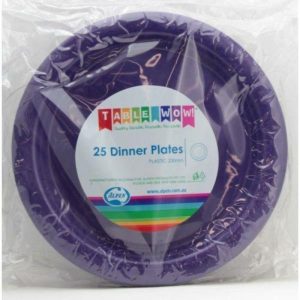 Party Plates |  25 Pack Purple Reusable Dinner Plates – 23Cm Party Plates Party Plates