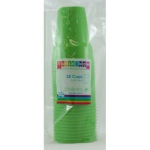 Party Cups |  25 Pack Lime Reusable Cups – 285Ml Party Cups Green