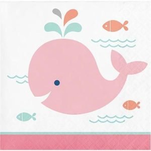 Party Napkins |  16 Pack Lil Spout Pink Beverage Napkins – 25Cm X 25Cm Party Napkins Party Napkins