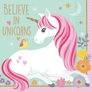 Party Napkins |  16 Pack Magical Unicorn Beverage Napkins Party Napkins Party Napkins